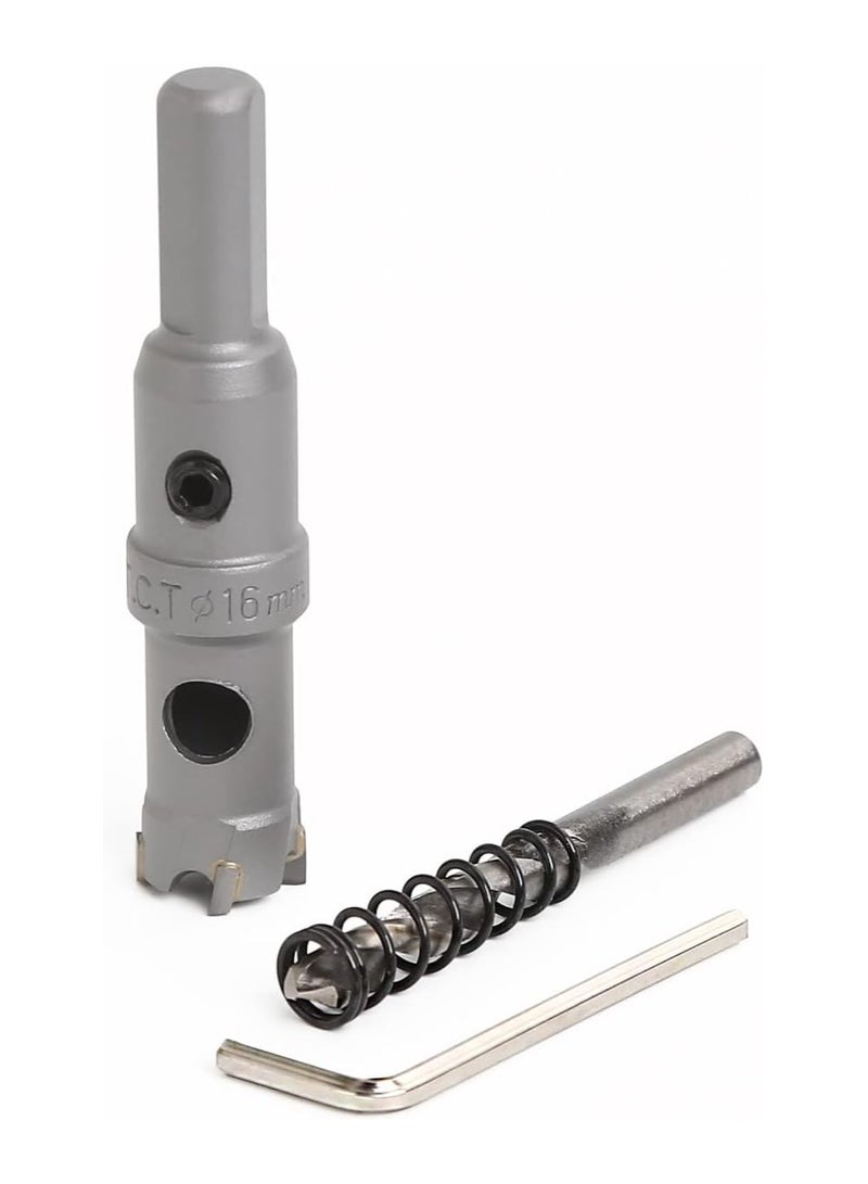 VTOOLS 16mm TCT Hole Saw Cutter with Pilot Drill Bit,Carbide Tipped for Hard Metal Stainless Steel and Wood
