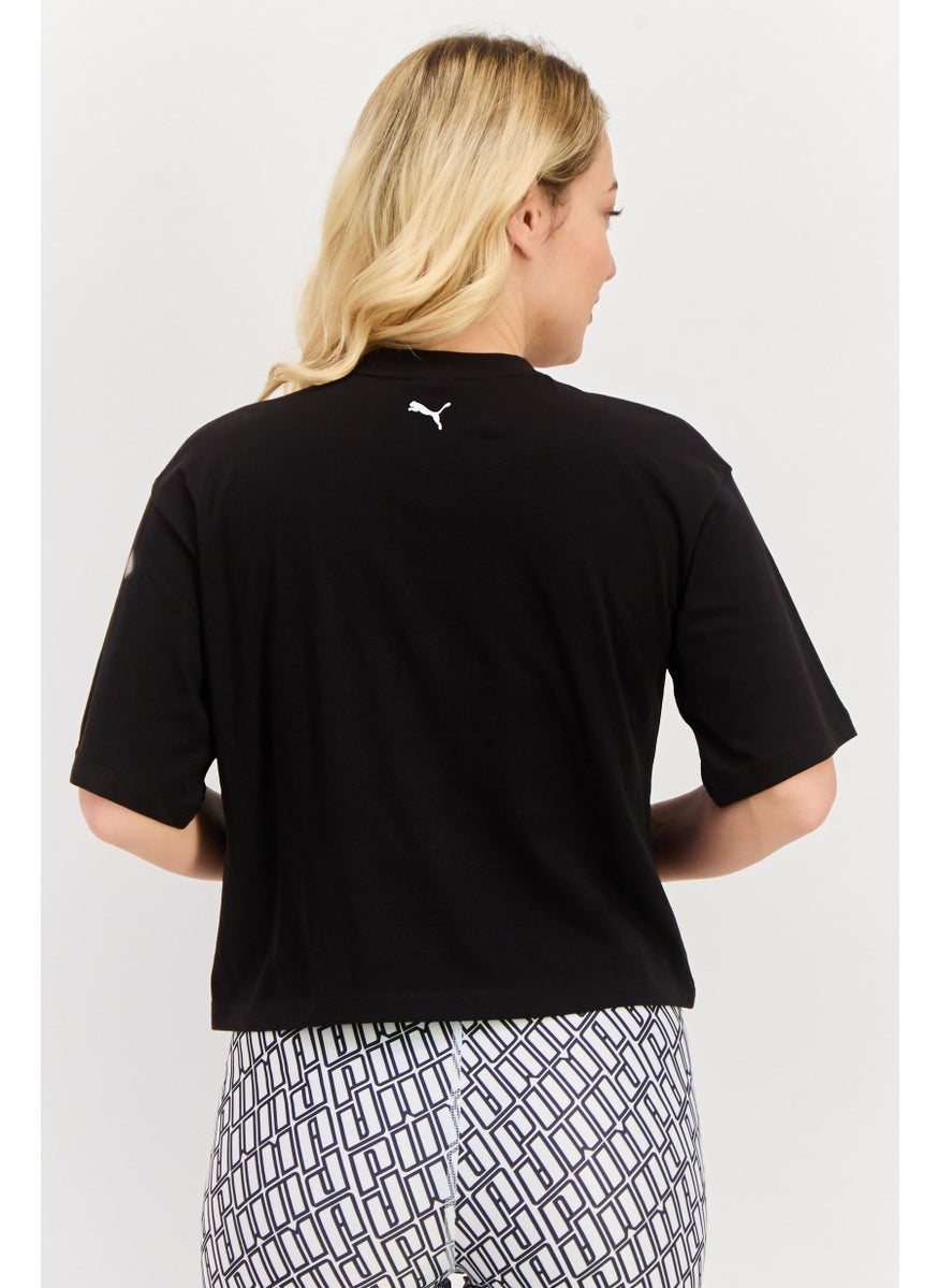 PUMA Women Sportswear Fit Short Sleeve Training Top, Black  - Image 3