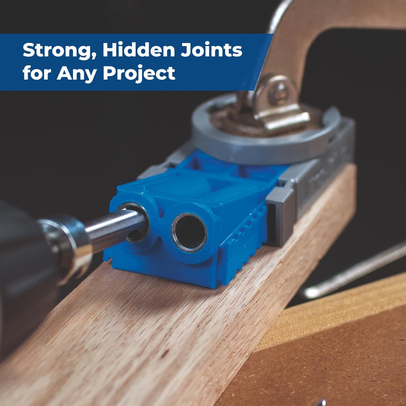 Kreg R3 Jr. Pocket-Hole Jig System - Portable Kreg Pocket-Hole Jig - Easy Clamping & Adjusting - Includes Positioning Sliders - For Materials 1/2" to 1 1/2" Thick - Image 5
