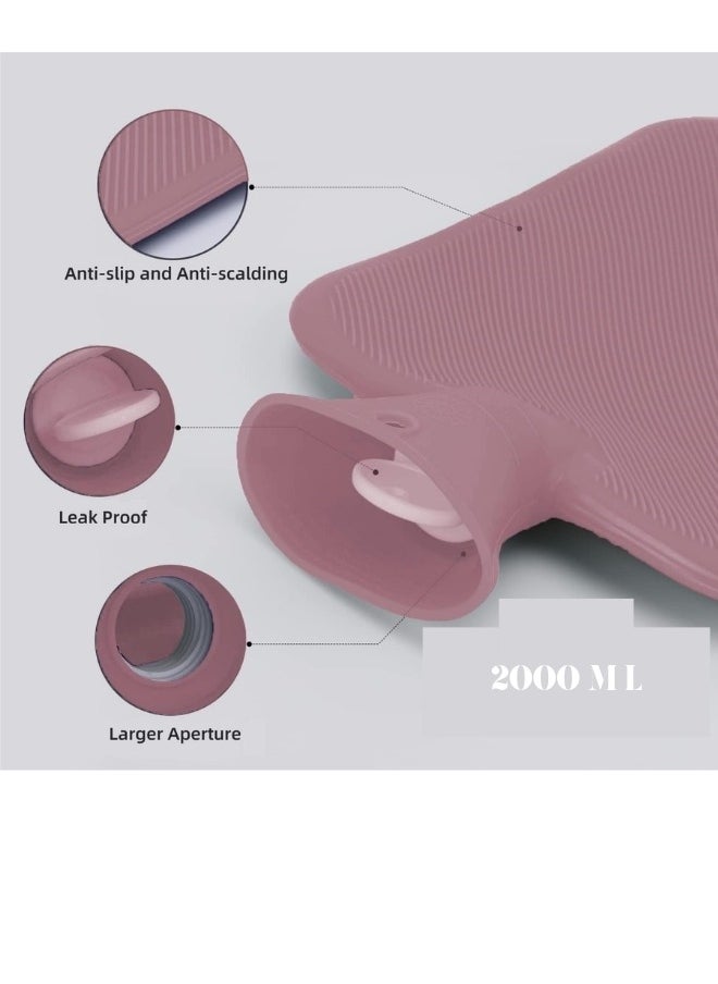 Lifenpure - Lifenpure™ Hot Water Bag 2 Liter with Knit Cover For Pain Relief - Image 1