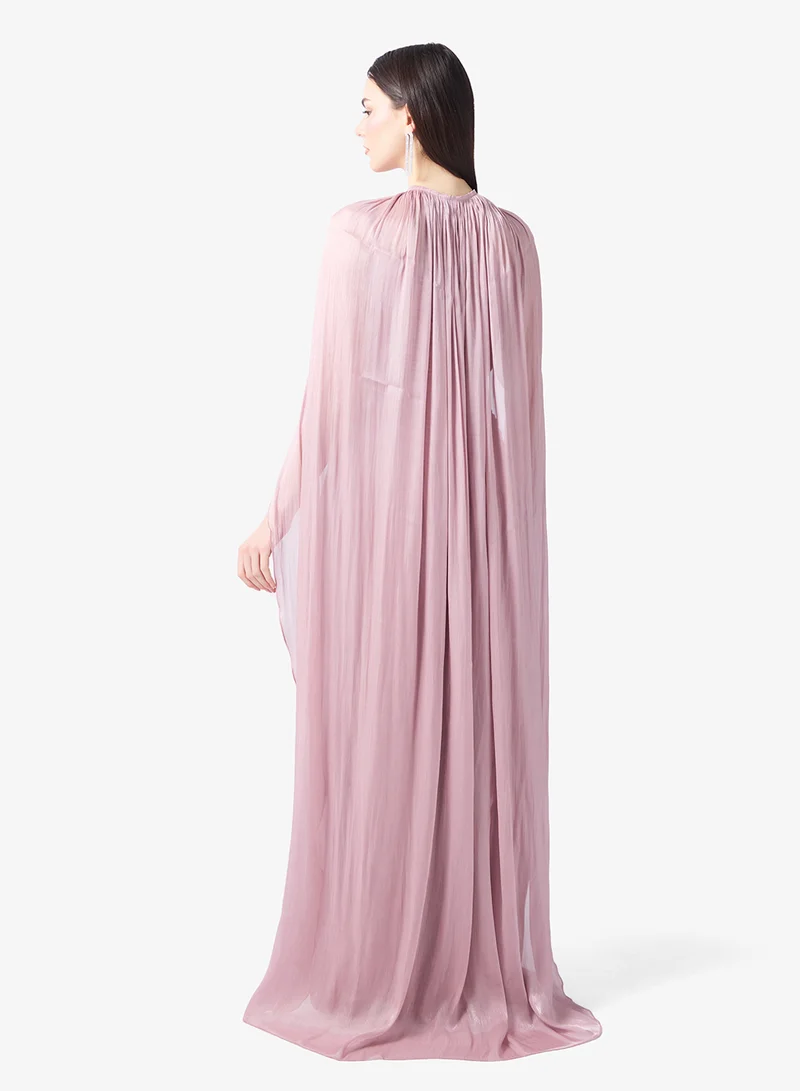 Namshi x Shimmer Draped Cape Dress