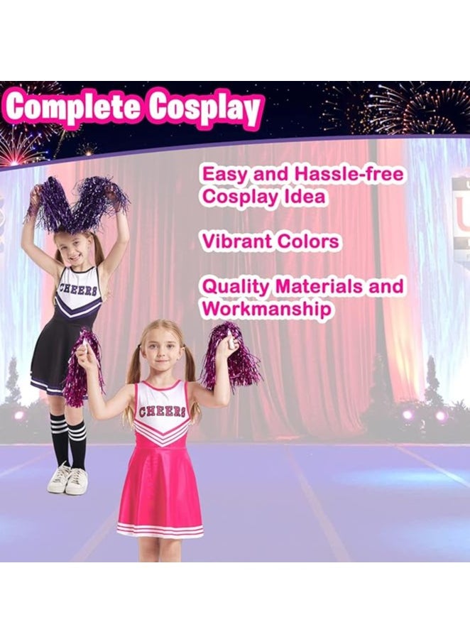 Home Smart Home Smart Cheerleading Costume for Girls School Girls Outfit Uniform Fancy Dresses with Pom Cheerleader Costume For Girls  - Image 4