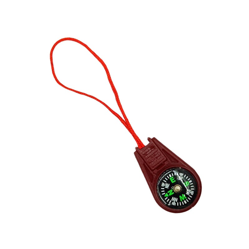 Red Camping Hiking Pocket Compass Navigation Tool Outdoor Survival Mountaineering Pointer - Image 2