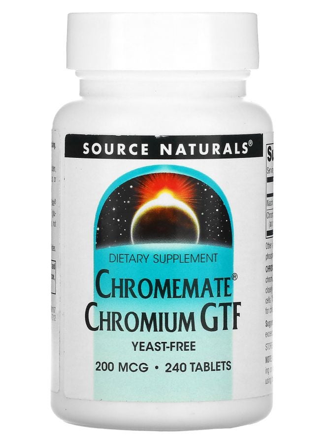 Chromemate Chromium GTF 200 mcg 240 Tablets