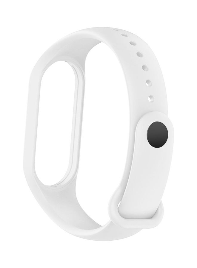 نيبمينينت سوار رياضي بديل من السيليكون المرن متوافق مع ساعة شاومي مي باند 7 لتتبع اللياقة البدنية إصدار 2022 أبيض - Image 2