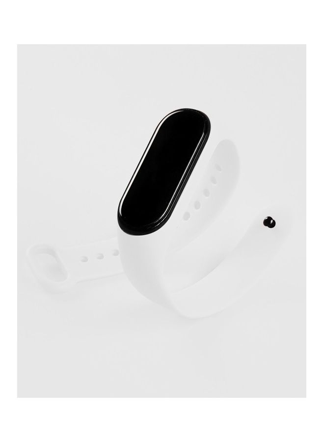 نيبمينينت سوار رياضي بديل من السيليكون المرن متوافق مع ساعة شاومي مي باند 7 لتتبع اللياقة البدنية إصدار 2022 أبيض - Image 4