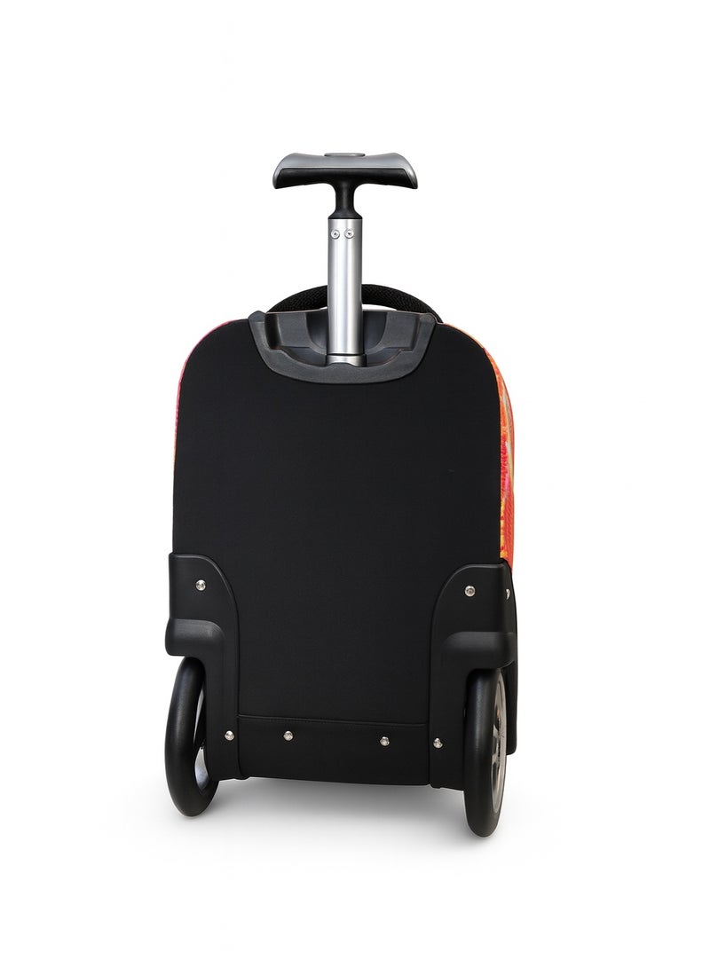 باور حقيبة مدرسية بعجلات كبيرة – حقيبة ظهر مدرسية متينة مقاومة للماء للأطفال والمراهقين (تصميم مجرة أزرق) - Image 4