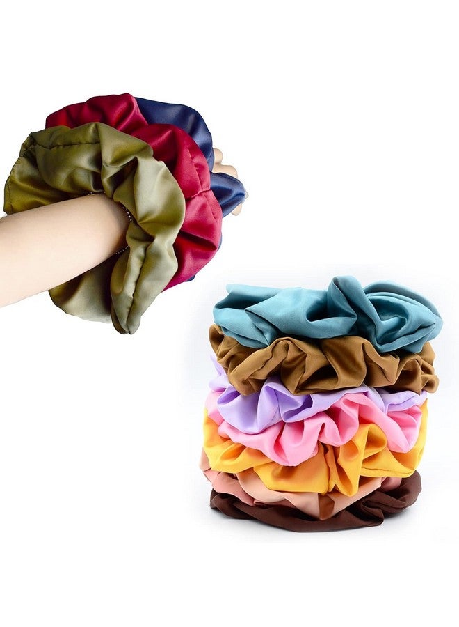 كلوفن 18 لونًا Xxxllarge ربطات شعر كبيرة الحجم Scrunchies من الساتان المطاطي Scrunchy Bobbles إكسسوارات ربطات شعر كبيرة الحجم للفتيات والنساء - Image 3