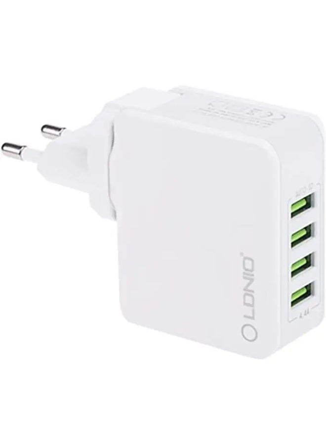 LDNIO A4403 22W Fast Wall Charger with 4 USB Ports and Type-C Cable. - Image 1