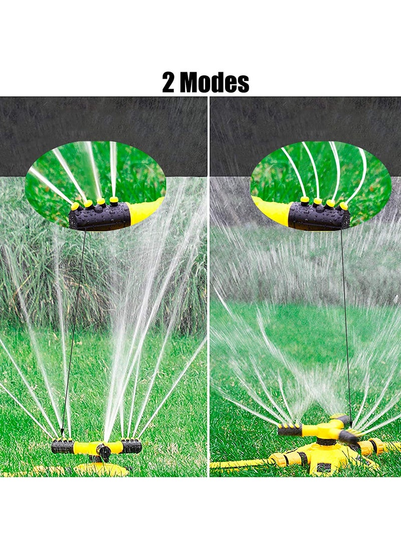 SYOSI 360 Degree Garden Sprinkler for Yard, Lawn Rotating Sprinklers Adjustable Covering Large Area Up to 3,000 Sq. Ft, for Automatically Watering Irrigation System Leak Proof, Playtime Outdoor   Yellow - Image 3