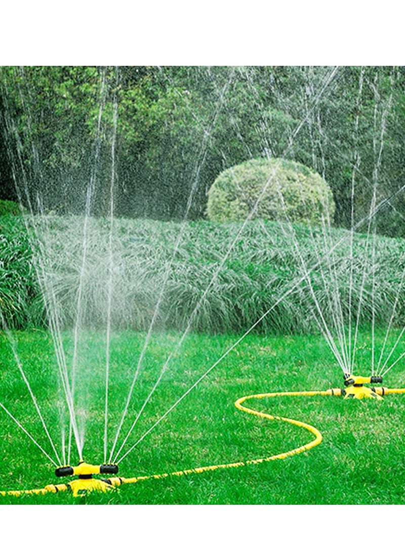 SYOSI 360 Degree Garden Sprinkler for Yard, Lawn Rotating Sprinklers Adjustable Covering Large Area Up to 3,000 Sq. Ft, for Automatically Watering Irrigation System Leak Proof, Playtime Outdoor   Yellow - Image 5