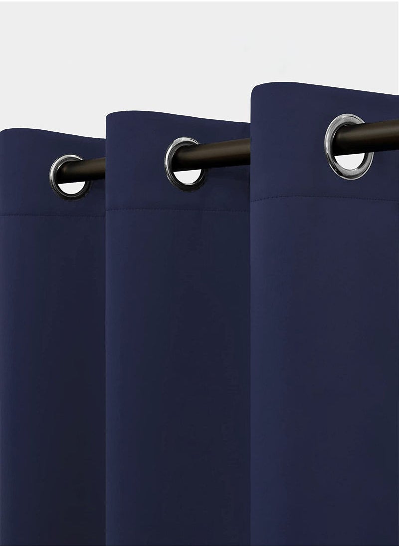 Gerenic - Grommet Blackout Window Curtains Noise Reduction Window Drapes Thermal Insulated Darkening Curtains 1 Panel - Image 1