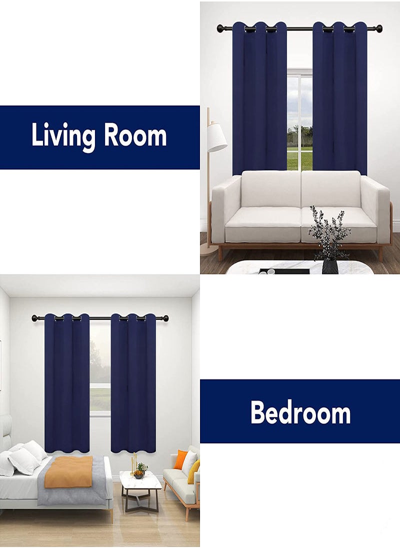 Gerenic - Grommet Blackout Window Curtains Noise Reduction Window Drapes Thermal Insulated Darkening Curtains 1 Panel - Image 1