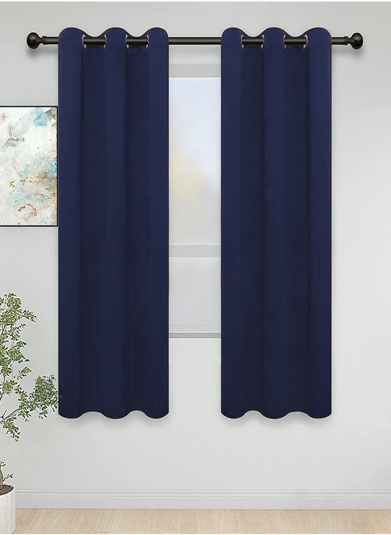 Gerenic - Grommet Blackout Window Curtains Noise Reduction Window Drapes Thermal Insulated Darkening Curtains 1 Panel - Image 1