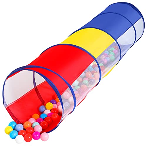 Moncoland Kids Play Tunnel Tent for Toddlers Colorful Pop Up Crawl Tunnel Toy for Baby or Pet with Breathable Mesh Collapsible Gift for Boy and Girl Play Tunnel Indoor and Outdoor Game - Image 1
