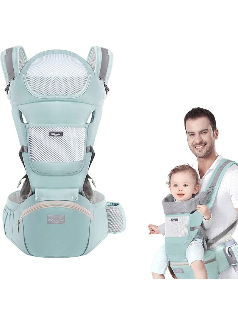 6 in 1 Baby Carrier Hip Seat Multifunctional Baby Strap Waist Carrier for walking Shopping Trip Hiking Adjustable Size & Suitable for 0-36 Months Baby - Image 1