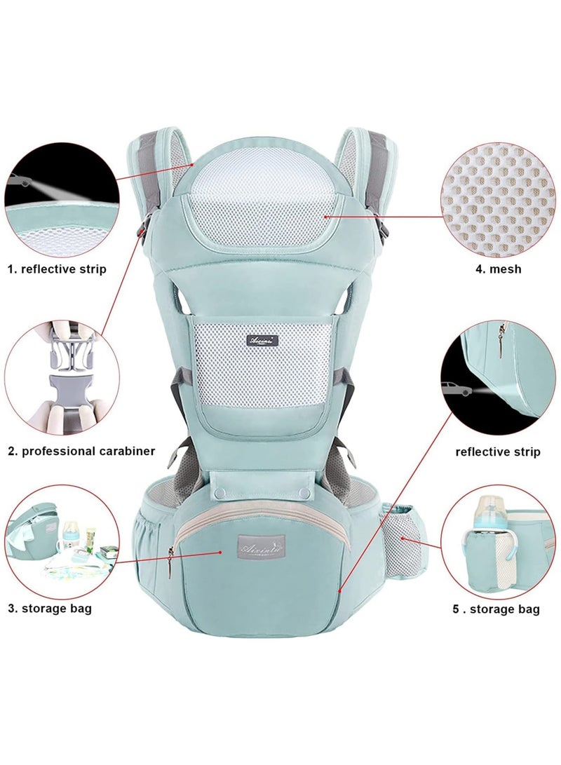 6 in 1 Baby Carrier Hip Seat Multifunctional Baby Strap Waist Carrier for walking Shopping Trip Hiking Adjustable Size & Suitable for 0-36 Months Baby - Image 5