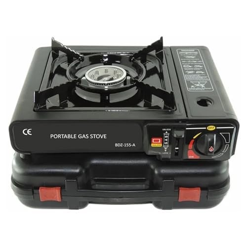 Hacer Portable Camping Gas Stove Cooking Gas burner with Carrying Case for Outdoor Camping Hiking Trekking - (Pack of 1, Black, 34 x 26 x 7.5 cm),Stainless Steel - Image 4