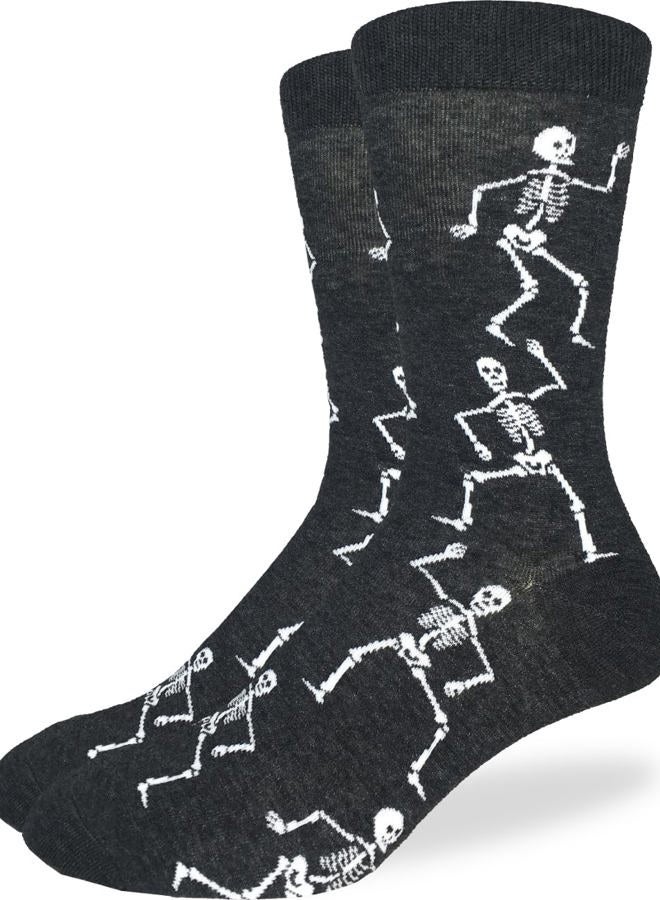 Good Luck Sock Men's Halloween Socks, Adult, Dancing Skeletons, One size - Image 1