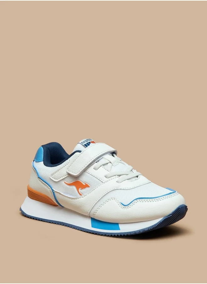 kangaROOS Boys' Panelled Sports Shoes with Hook and Loop Closure