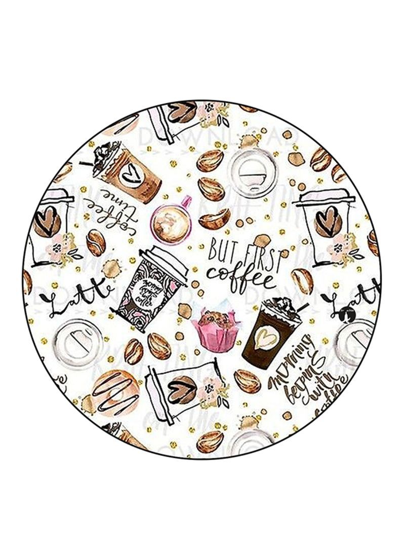 RKN Food Printed Large Round Pin Badge Multicolour - Image 1