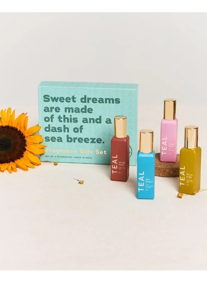Chumbak Teal by Chumbak | Wonderland Fragrance Gift, Set of 4