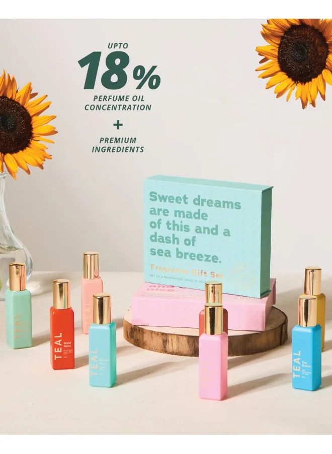 Chumbak Teal by Chumbak | Wonderland Fragrance Gift, Set of 4