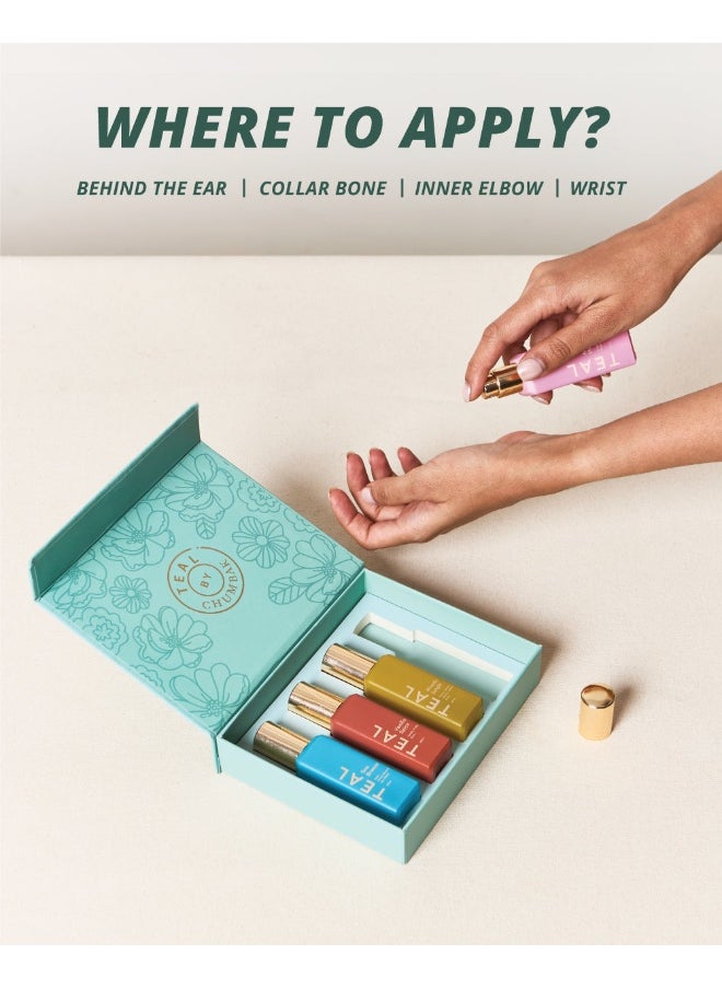 Chumbak Teal by Chumbak | Wonderland Fragrance Gift, Set of 4  - Image 4