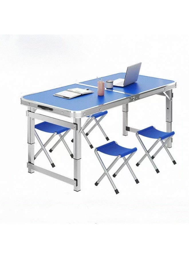 EXCLIFE Outdoor folding table, suitable for home use, small apartments, night market stalls, simple and portable living room coffee table combination table and chairs. - Image 1