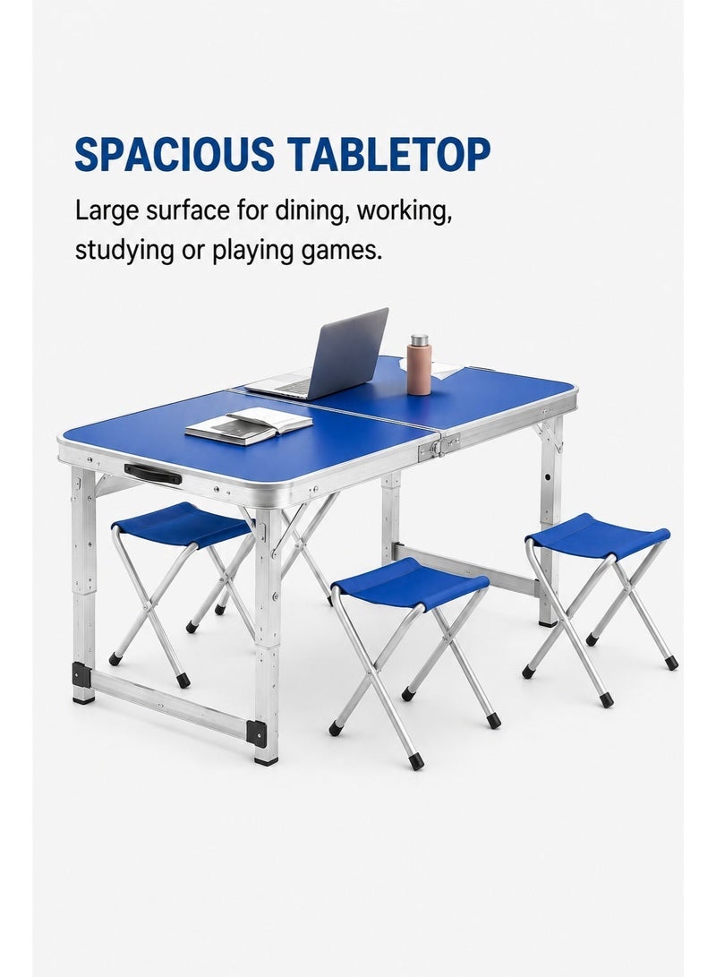 EXCLIFE Outdoor folding table, suitable for home use, small apartments, night market stalls, simple and portable living room coffee table combination table and chairs. - Image 4