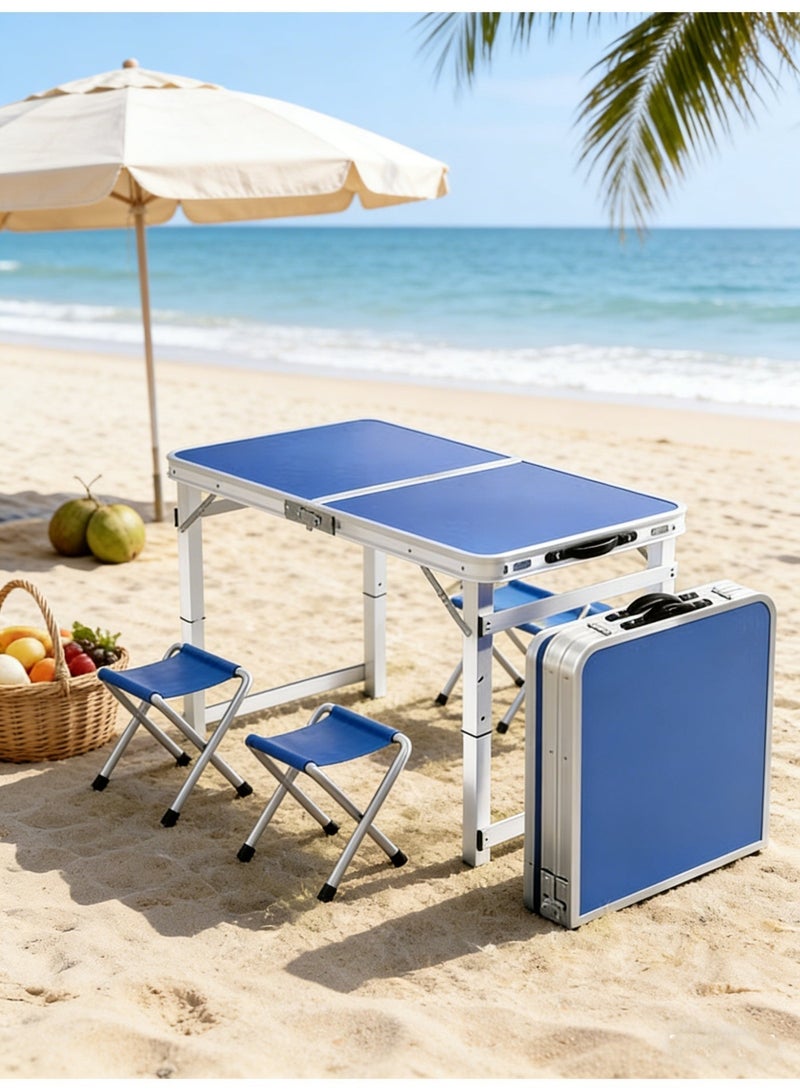 EXCLIFE Outdoor folding table, suitable for home use, small apartments, night market stalls, simple and portable living room coffee table combination table and chairs. - Image 5