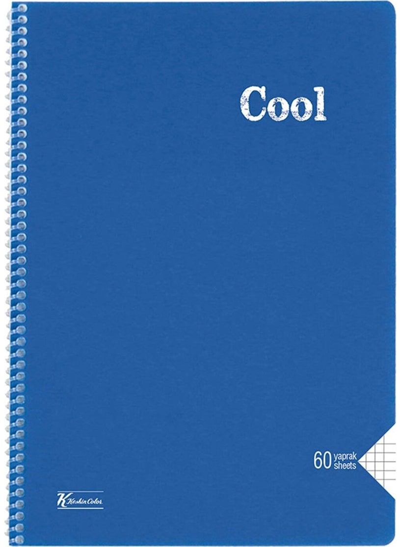 Keskin Color K.color A4 60 Sheets Checkered PP Cover Spiral Cool Notebook  - Image 2