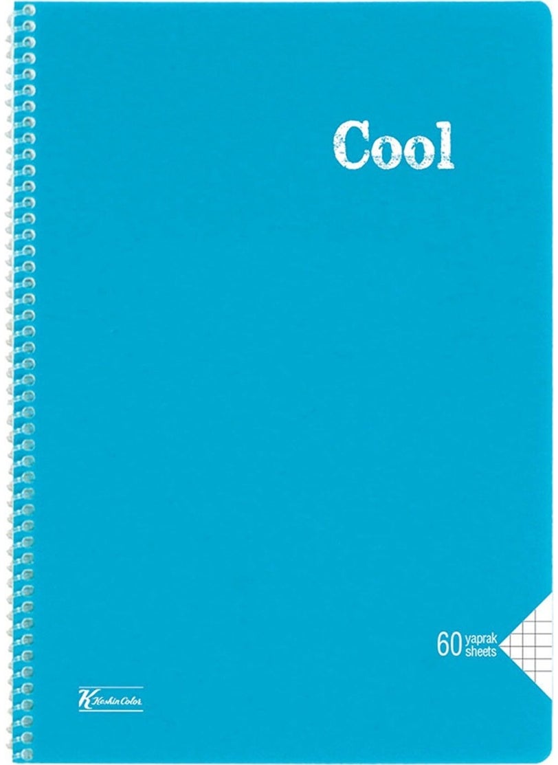 Keskin Color K.color A4 60 Sheets Checkered PP Cover Spiral Cool Notebook  - Image 4