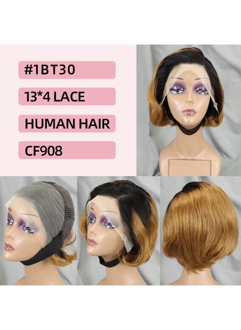Arabest 13*4 Full Frontal Lace Human Hair Wig #1BT30  13*4 