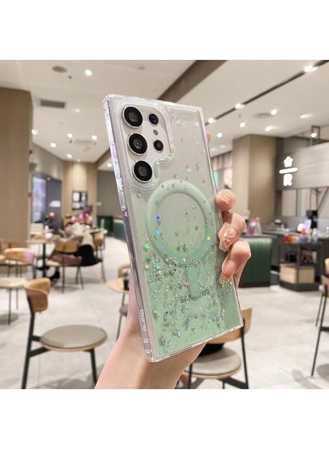 S-TOP Case For Samsung Galaxy S23 FE 5G MagSafe Glitter Hybrid Clear TPU Phone Case - Image 1