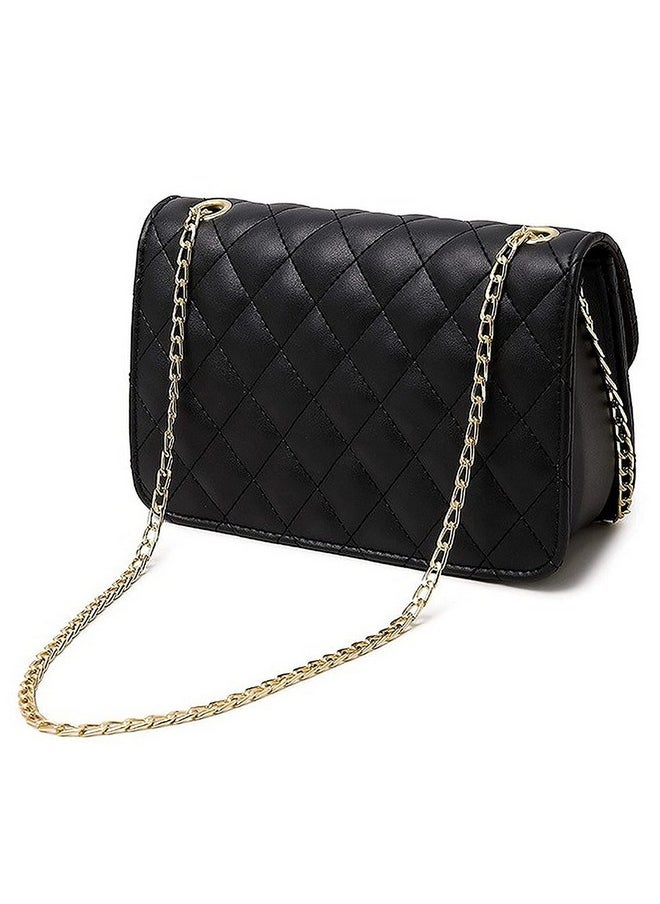 Fargo - Fargo Leatherette Side Sling Bags For Women's Ladies Hangbag (Black) - Image 1