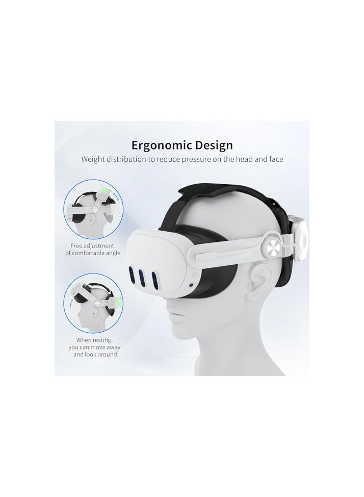 erorex Head Strap with Battery Pack for Quest 3: 6000mAh Elite Strap Replacement - Image 3