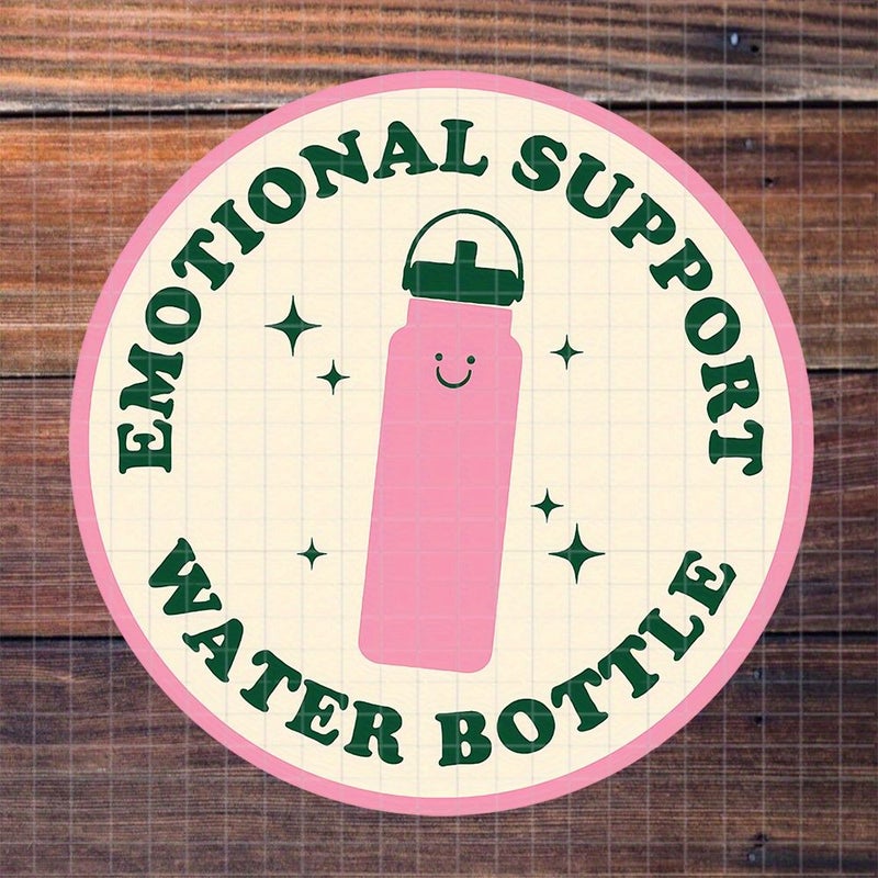 Fun Polychrome 3 Inch Water Bottle Sticker For Laptops Notebooks Positivity - Image 1