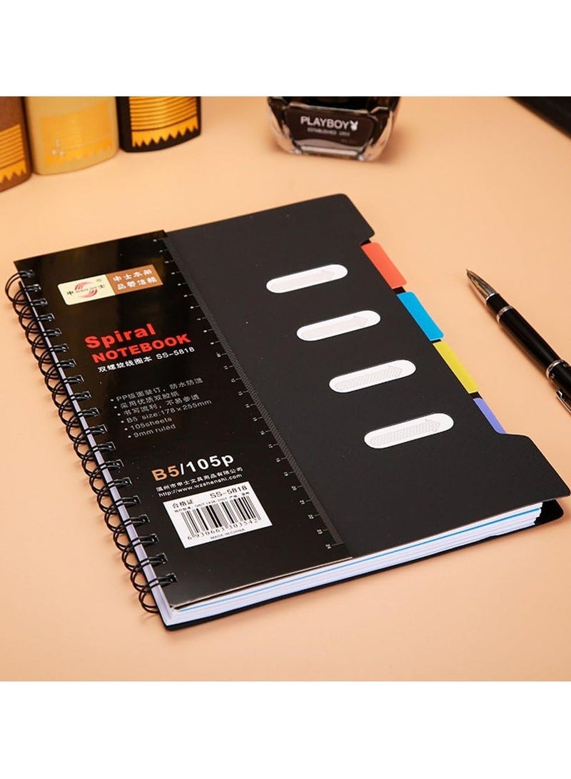 DUNISO Classified Business Spiral Notebook School, Office Memo Subjects Notebooks Diary Journal Notebook Planner Loose Leaf NotePad Personal Sketchbook (252*172mm) - Image 4