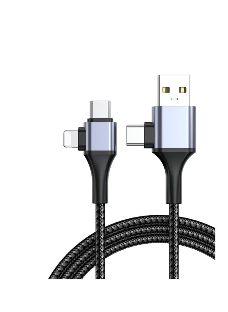 USB C Cable, 4 in 1 Universal USB Cable, 6ft Travel Charger Cord, Fast Charging Cord PD Type C to C Male to Male, with 480Mbps Data Transfer, Universal Charging Cable for Phone, Computer - Image 1