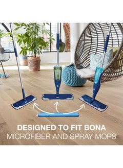 BONA Bona Microfiber Cleaning Pad for Hardwood & Hard Surface Floors - 3 Pack - For Use With Bona Mop - Dual Zone Cleaning Design for Faster Cleanup  - Image 2