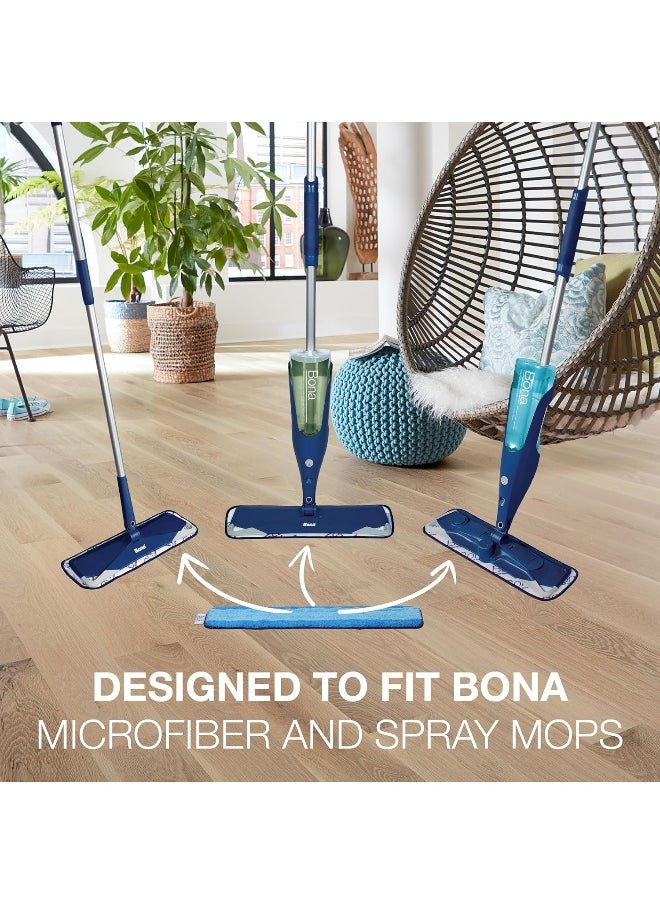 BONA - Bona Microfiber Cleaning Pad for Hardwood & Hard Surface Floors - 3 Pack - For Use With Bona Mop - Dual Zone Cleaning Design for Faster Cleanup - Image 1