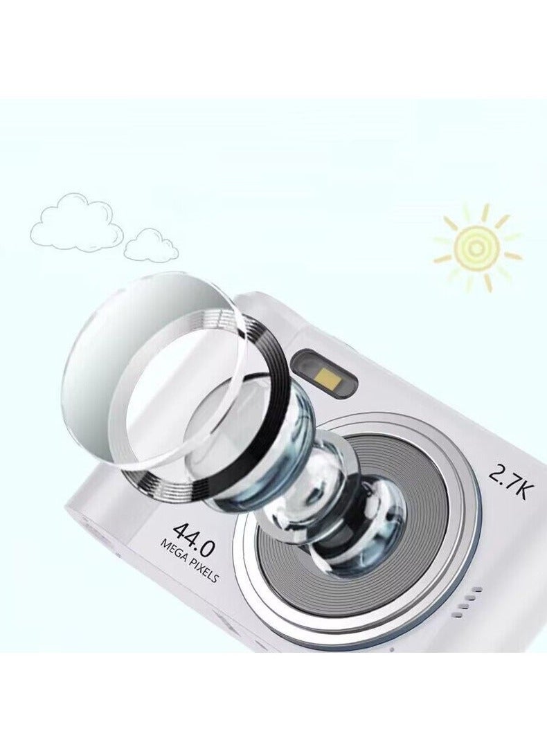 Camera Autofocus Camera for Kid Camcorder with 8x Zoom Compact Cameras 1080P Cameras for Beginner Photography (Silver)