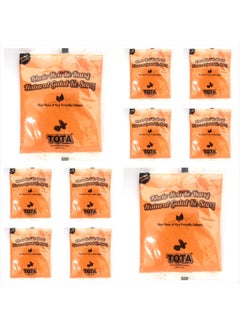 TOTA Pack of 10 Tota Holi colour and Gulal orange colour for Holi party 80 g each  - Image 1