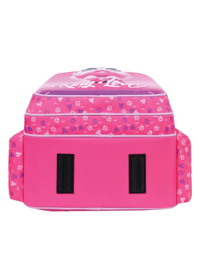 ريوليو حقيبة ظهر مزينة مع مقلمة، مزودة بحمالات مبطنة، وحجرة للابتوب، ومتوافقة مع العربات، مناسبة لعمر 3 سنوات فأكثر، وردية اللون - 16 بوصة - Image 5