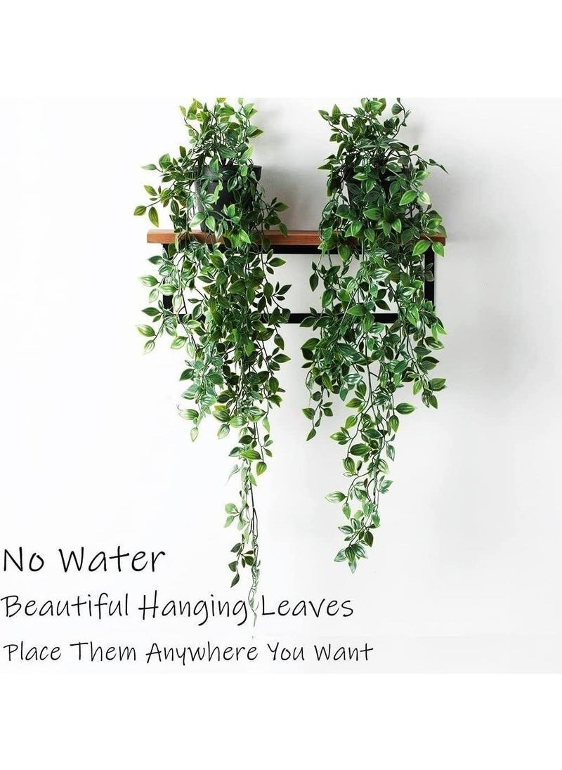 JOGAMS - 2 Sets Artificial Plants Hanging Artificial Plants Artificial Trees Small Artificial Trees Decorative Trees Plant with 9 cm Pot - Image 1