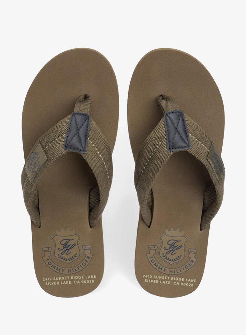 TOMMY HILFIGER Crest Patch Webbing Strap Flip-Flops - Image 5