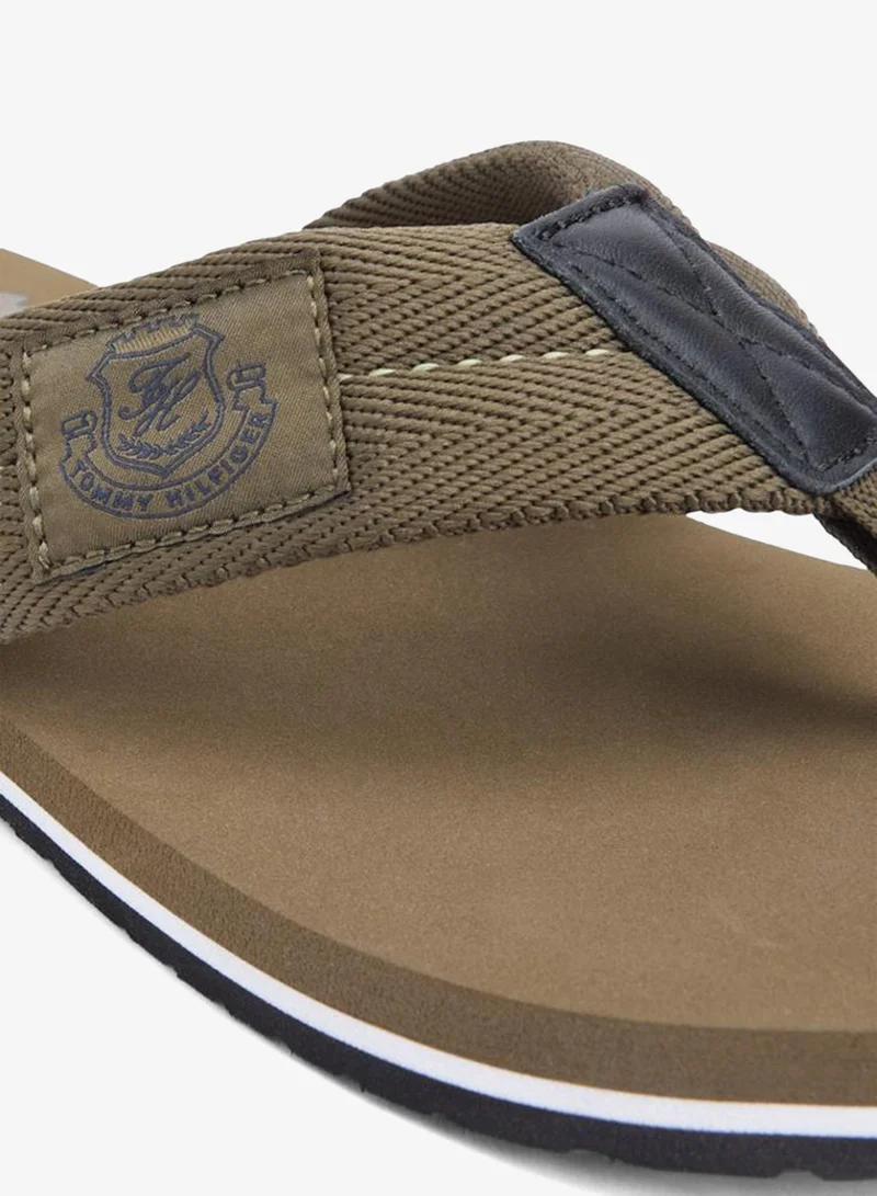 TOMMY HILFIGER Willow Green Patch  Beach Sandal for Men | Best Price UAE
