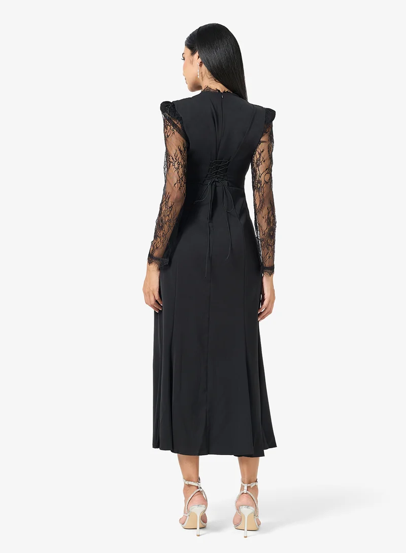Khizana  Lace Detailed Mermaid Cut Dress for Women | Best Price UAE