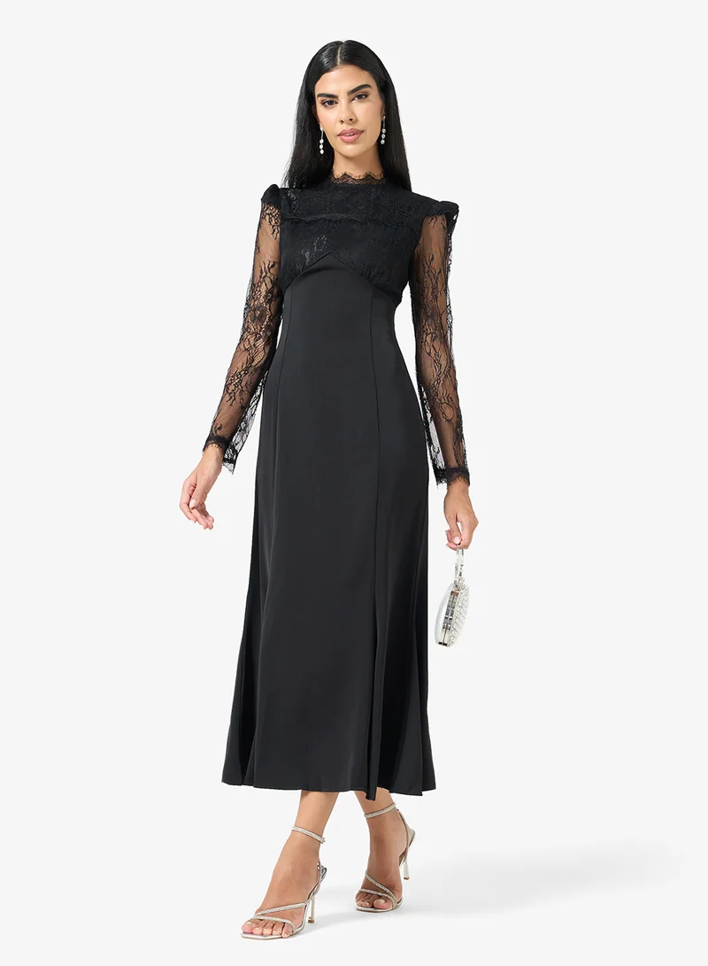 Khizana  Lace Detailed Mermaid Cut Dress for Women | Best Price UAE